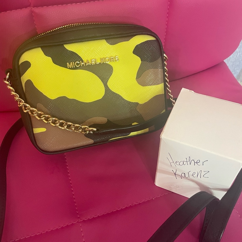 Michael Kors neon camo crossbody
